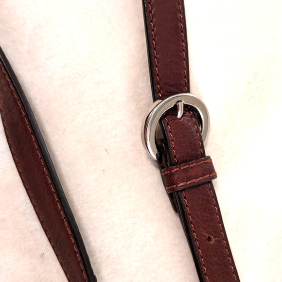 Makowsky Brown Studded Wide Fringe Crossbody Bag - Picture 3 of 7